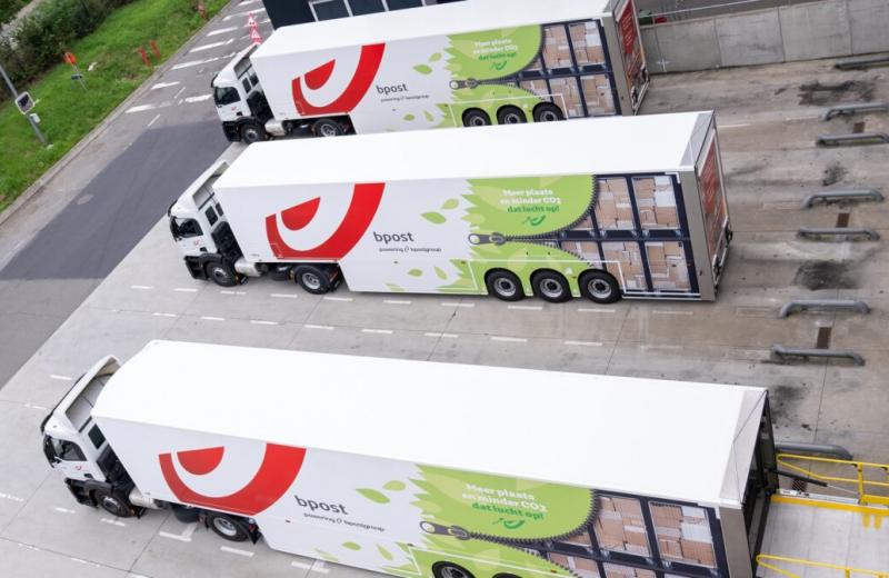 Бельгійська пошта Bpost впроваджує двоповерхові причепи для перевезення посилок